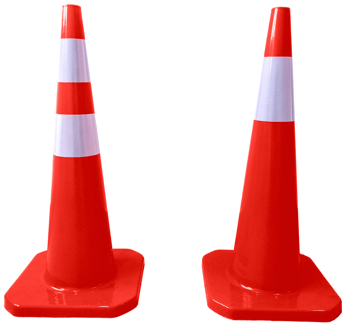 TC-PVC70R 70cm PVC Reflective Flexible Traffic Cone