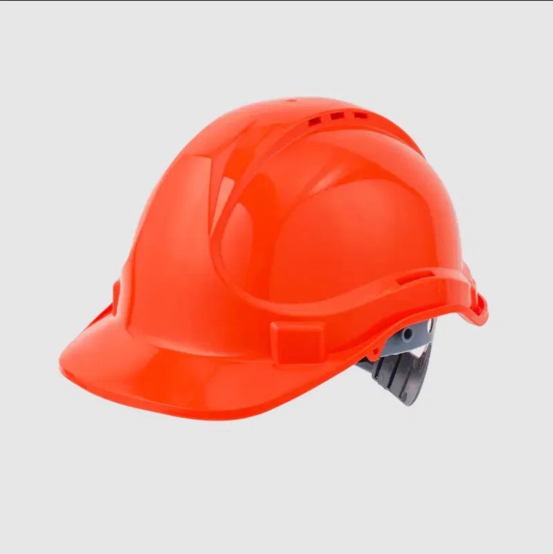 SH120 V-Guard Orange Safety Helmet with crimping gutter